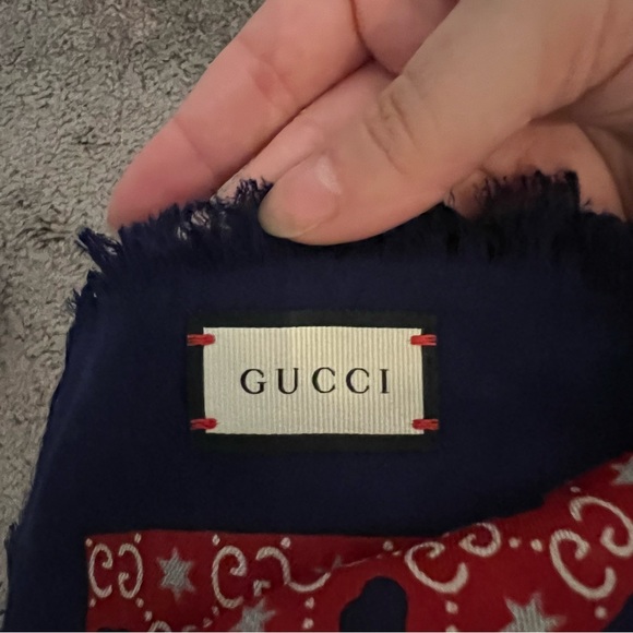 Gucci Red, Gold, and Blue Scarf Shawl - Picture 5 of 6